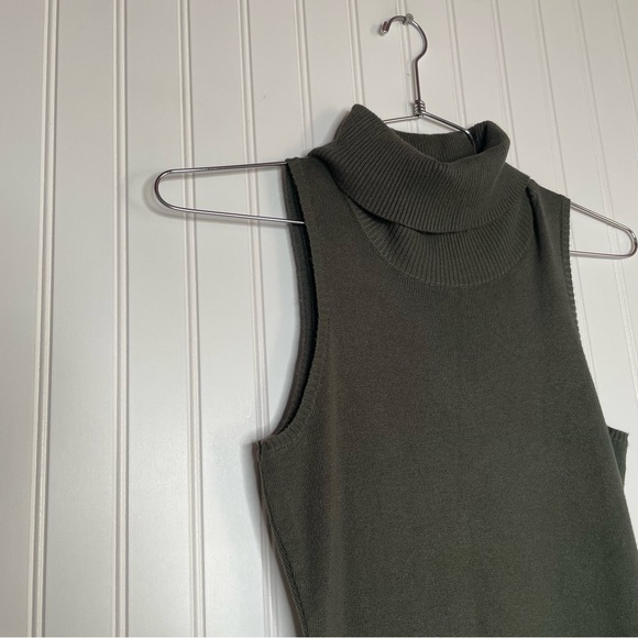 Final Touch Olive Johana Turtleneck Sleeveless Dress - Picture 4 of 7
